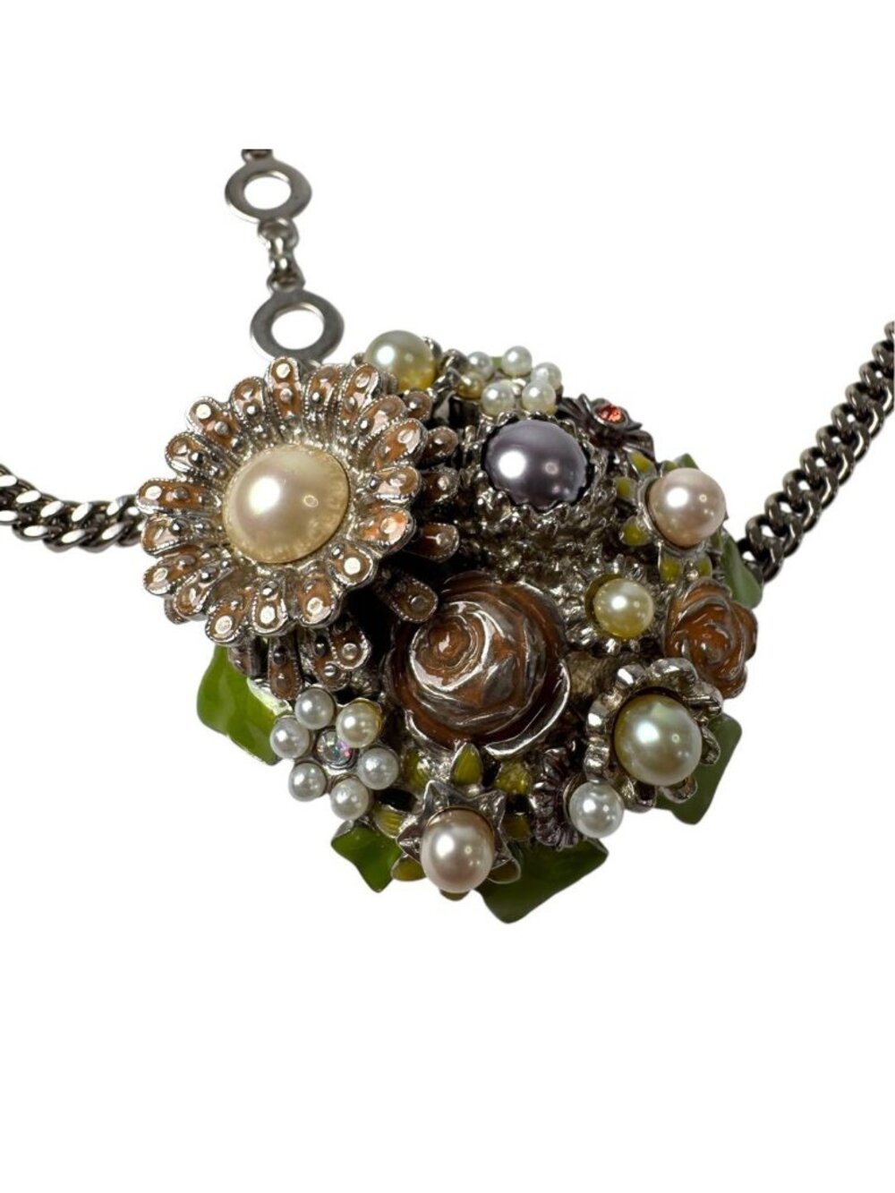 Chanel 05P Floral Chain Belt Necklace 2-Way CC Logo - Picture 5 of 14
